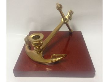 АТЕР Свічник "НА ЯКОРІ" з латуні