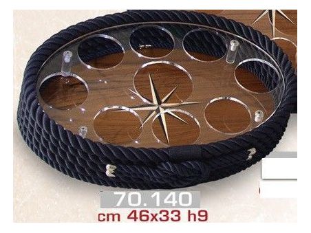 Держатель стаканов в форме эллипса, 46х30см