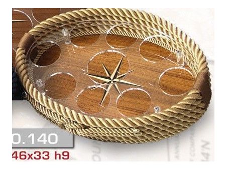 Держатель стаканов в форме эллипса, 46х30см