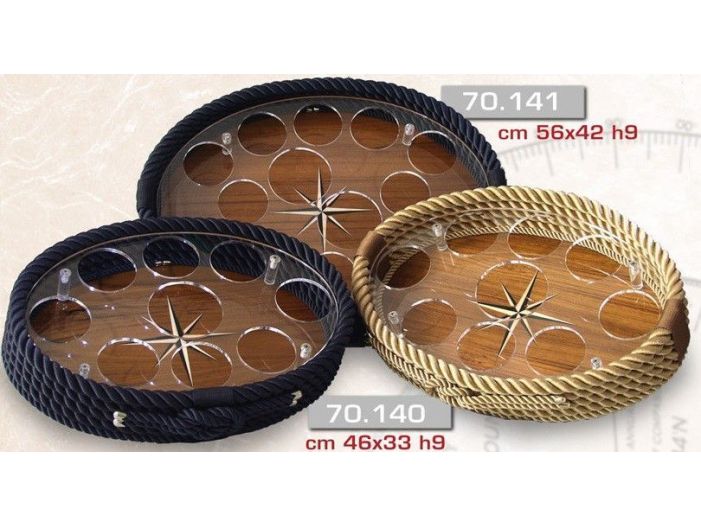 Держатель стаканов в форме эллипса, 46х30см