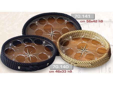 Держатель стаканов в форме эллипса, 46х30см