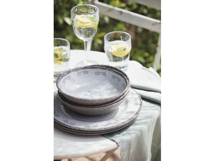 LOVE тарелка десертная с рисунком, цвета слоновой кости набор 6 шт.