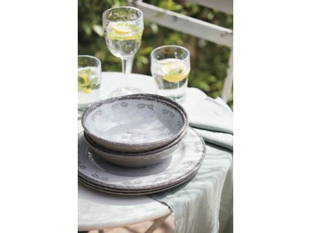 LOVE тарелка десертная с рисунком, цвета слоновой кости набор 6 шт.