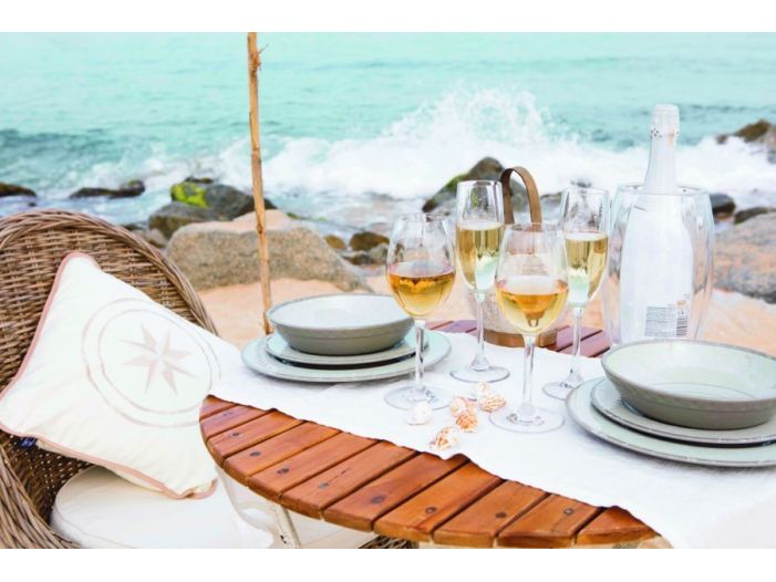 BALI тарелка десертная, цвета слоновой кости набор 6 шт.