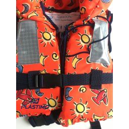 Жилет спасательный детский TYPHOON ISO 3-10кг (оранжевый с самолётами)