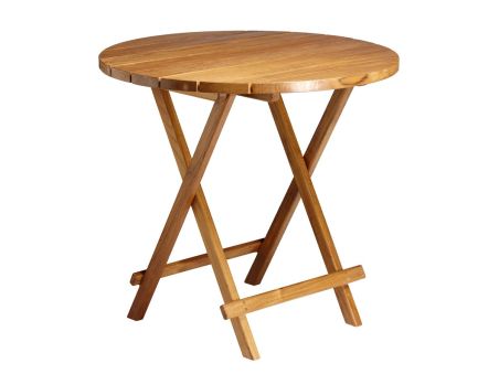 Складной стол из тикового дерева круглий Складной стол из тикового дерева круглий
