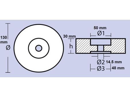 Анод транца или корпуса 00130