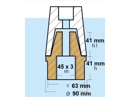 Анод с гайкой для вала 00417Е.