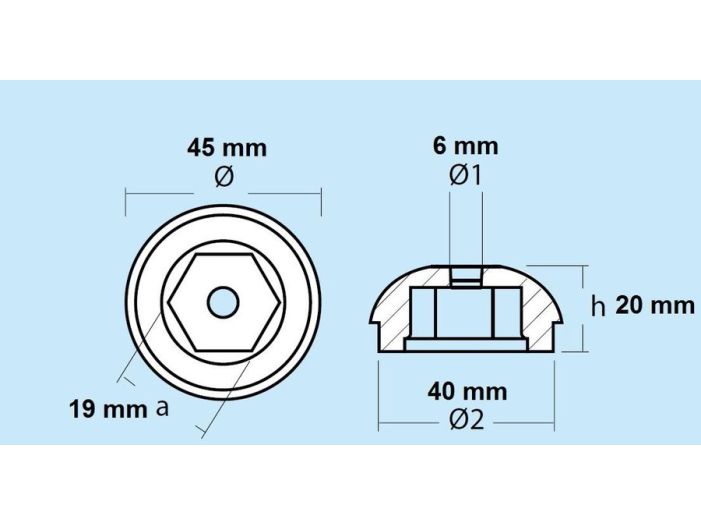 Анод для подруливающего устройства (SidePower) 01052