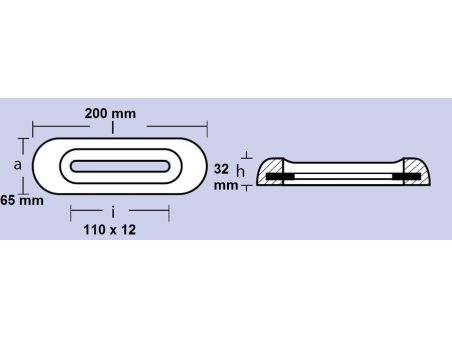 Анод транца или корпуса (с регулируемым отверстием) 00269E