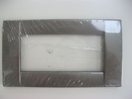 Накладка серебристая на 4 розетки