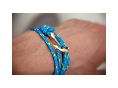 Браслет Verge на руку с латунным полированным якорем