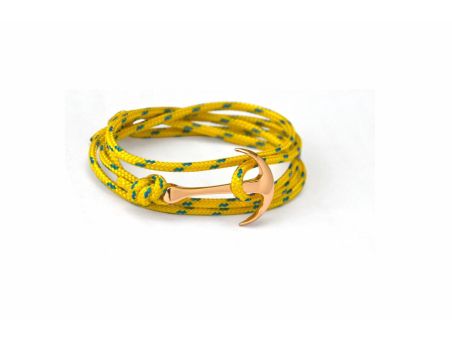 Браслет Verge на руку с латунным полированным якорем