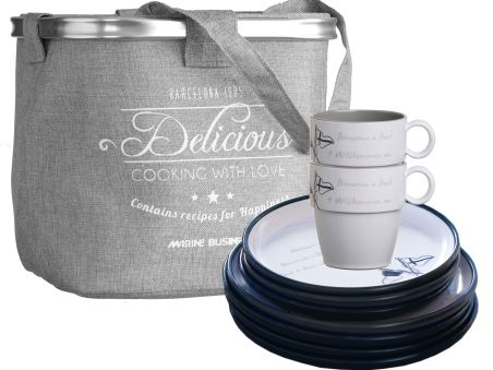 WELCOME набор посуды с нескользящей основой на 6 персон, 24 предмета WELCOME набор посуды с нескользящей основой на 6 персон, 24 предмета