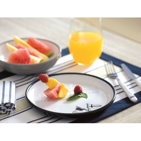 WELCOME набор посуды с нескользящей основой на 6 персон, 24 предмета WELCOME набор посуды с нескользящей основой на 6 персон, 24 предмета