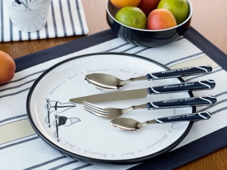 WELCOME ON BOARD тарелка обеденная с нескользящей основой, набор 6 шт.