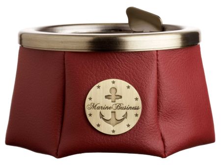 WINDPROOF Premium Anchor пепельница красная с якорем, заменитель кожи
