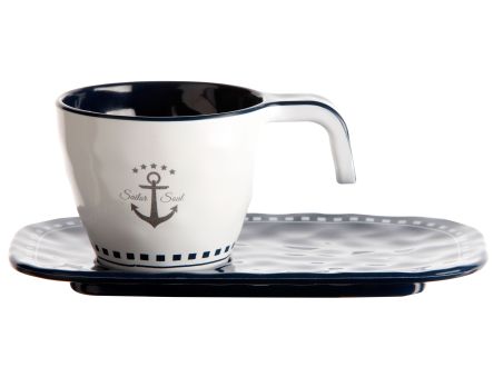 SAILOR SOUL кавова чашка з блюдцем ⚓, набір 6 шт.