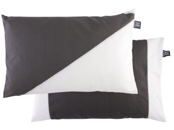 WATERPROOF Водовідштовхувальні подушки (2 шт.) 60х40 см., темно-сіра з білим
