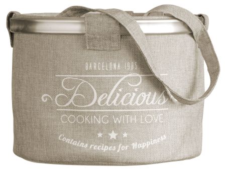 BORA BORA Корзина для посуды (круглая), бежевая