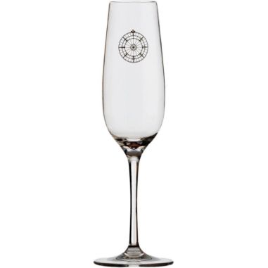 BALI Набір келихів для шампанського з нековзною основою, прозорий 6 шт.