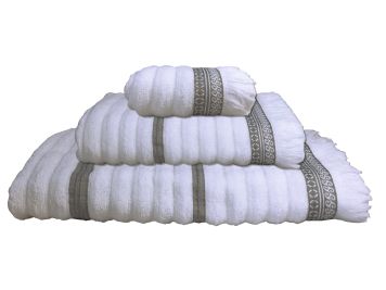 SANTORINI White Waves комплект 3 рушники, 140x70, 100x50, 50x33 см.