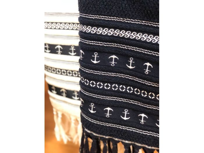 SANTORINI Blue Anchors комплект 3 рушники, 140x70, 100x50, 50x33 см.