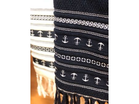 SANTORINI White Anchors комплект 3 рушники, 140x70, 100x50, 50x33 см.