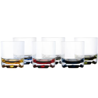 PARTY Склянки для віскі з кольоровим заснуванням, набір 6 шт.