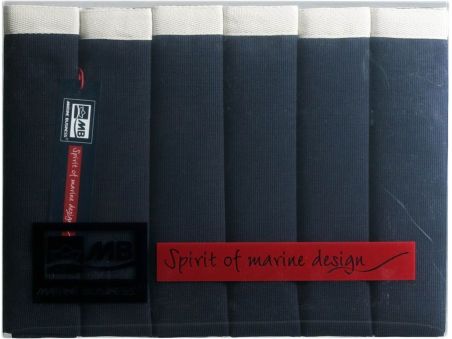 WATERPROOF Килимки під тарілки водовідштовхувальні,  сині з бежевим бортом