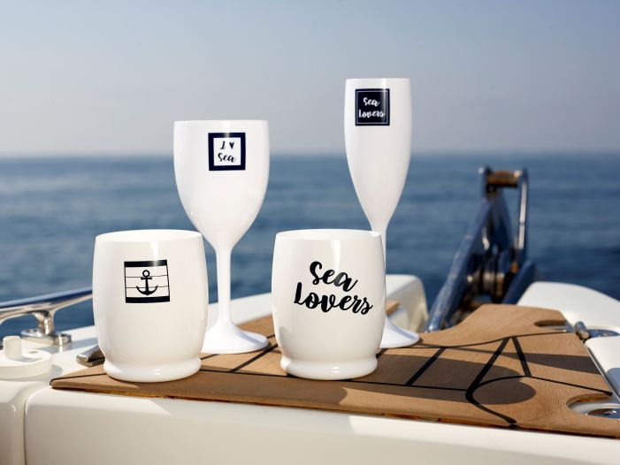 SEA LOVERS Бокалы для вина I ♥ Sea, набор 6 шт.