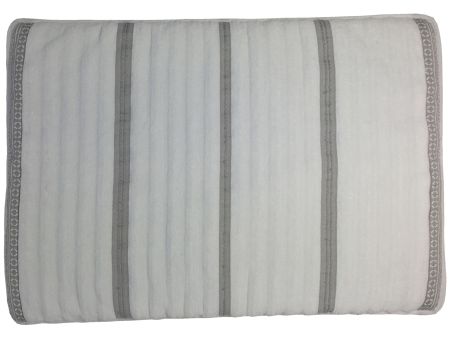 SANTORINI Килимок у душову "White Waves" 60x45 см., з нековзною основою