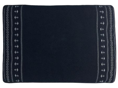 SANTORINI Килимок у душову "Blue Anchors" 60x45 см., з нековзною основою