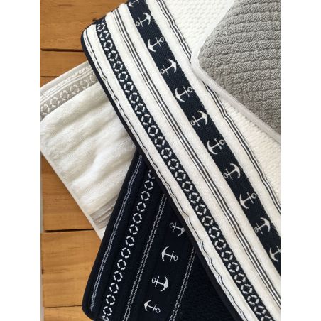 SANTORINI Килимок у душову "Blue Anchors" 60x45 см., з нековзною основою