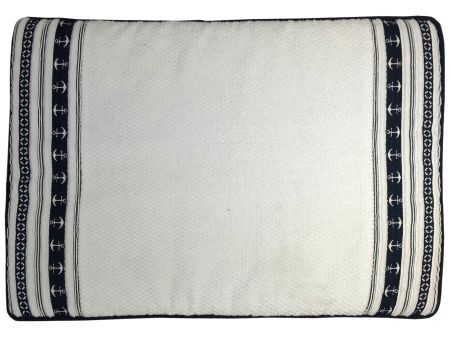 SANTORINI Душевой коврик "White Anchors" 60x45 см., с нескользящей основой