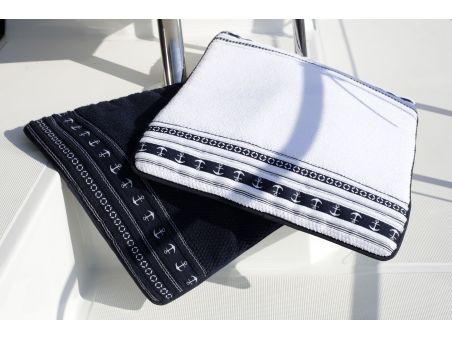 SANTORINI Килимок у душову "White Anchors" 60x45 см., з нековзною основою