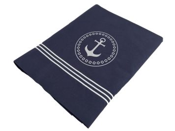 SANTORINI Підковдра двоспальна темно-синя 280 х 210 см., з наволочкою 90 х 45 см.