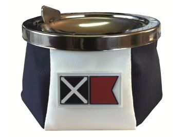 WINDPROOF Sport Blue попільничка синя з прапорцями, замінник шкіри