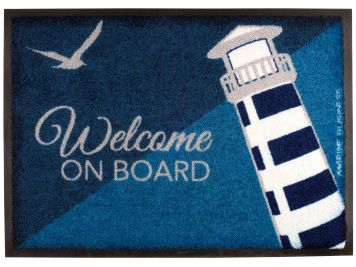 WELCOME Коврик входной "WELCOME ON BOARD" с нескользящей основой