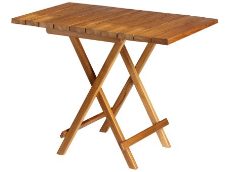 TEAK Тиковый складной стол, прямоугольный 120 х 65 см.