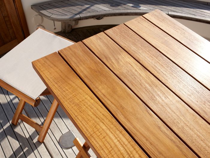 TEAK Тиковый складной стол, прямоугольный 120 х 65 см.