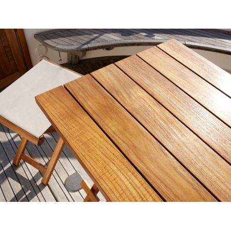 TEAK Тиковый складной стол, прямоугольный 120 х 65 см.