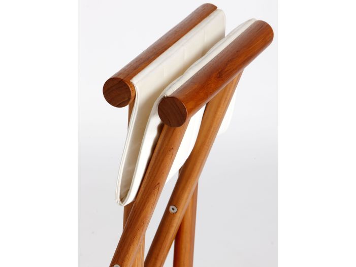 TEAK Складывающийся тиковый табурет, Star White