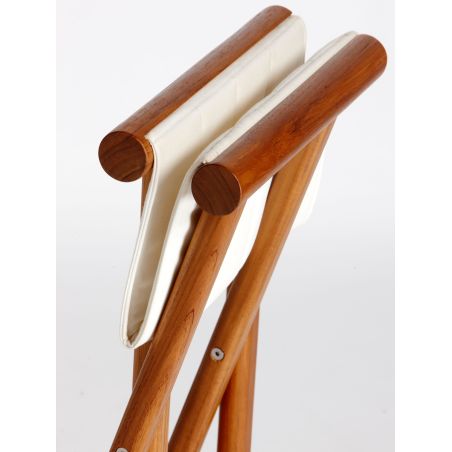 TEAK Складывающийся тиковый табурет, Star White