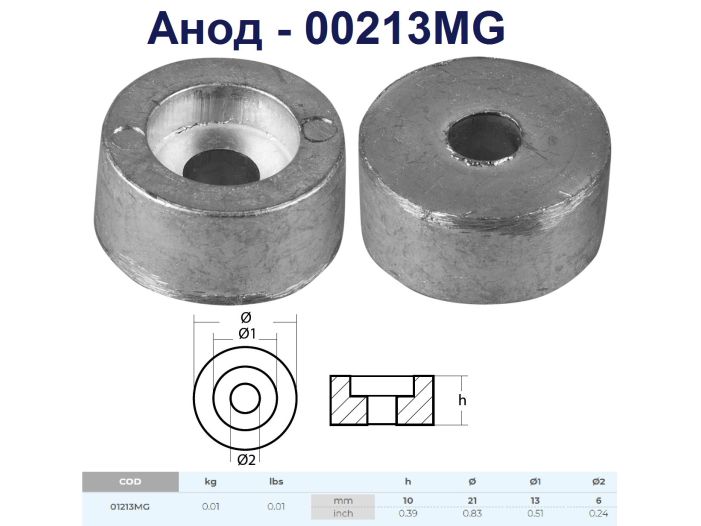 Комплект магниевых анодов для двигателя Suzuki 90-140 hp