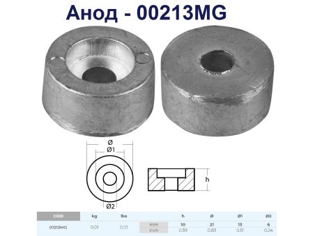 Комплект магниевых анодов для двигателя Suzuki 90-140 hp