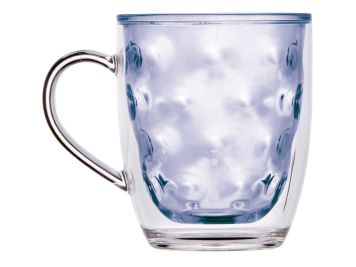 HARMONY Термокухлі для води з подвійними стінками, блакитні, набір 6 шт