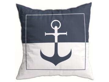 SANTORINI декоративные подушки (2 шт.) Anchor Blue, бежевые 40 x 40 см.
