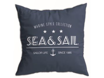 SANTORINI декоративные подушки (2 шт. ) Sea&Sail, синяя 40 x 40 см.