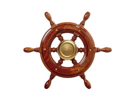VETUS Штурвал корабельний КC52 Ø520мм з червоного дерева + ступиця з латуні